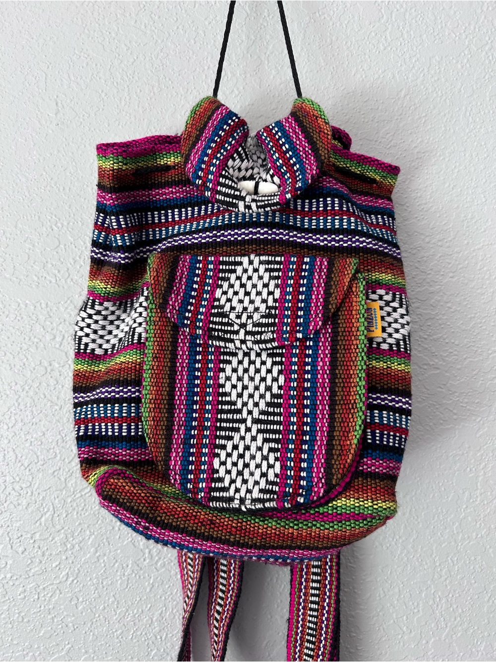 Pinzon Multicolor Festival Backpack Made in Mexico - Picture 2 of 14